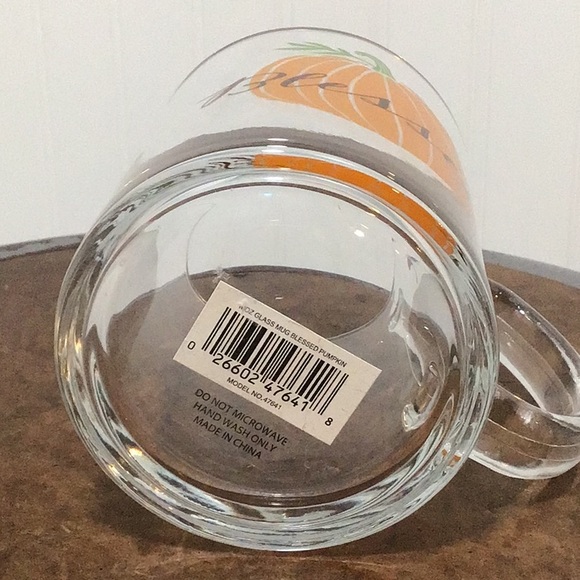 “Blessed” Pumpkin Glass Mug - Picture 2 of 5